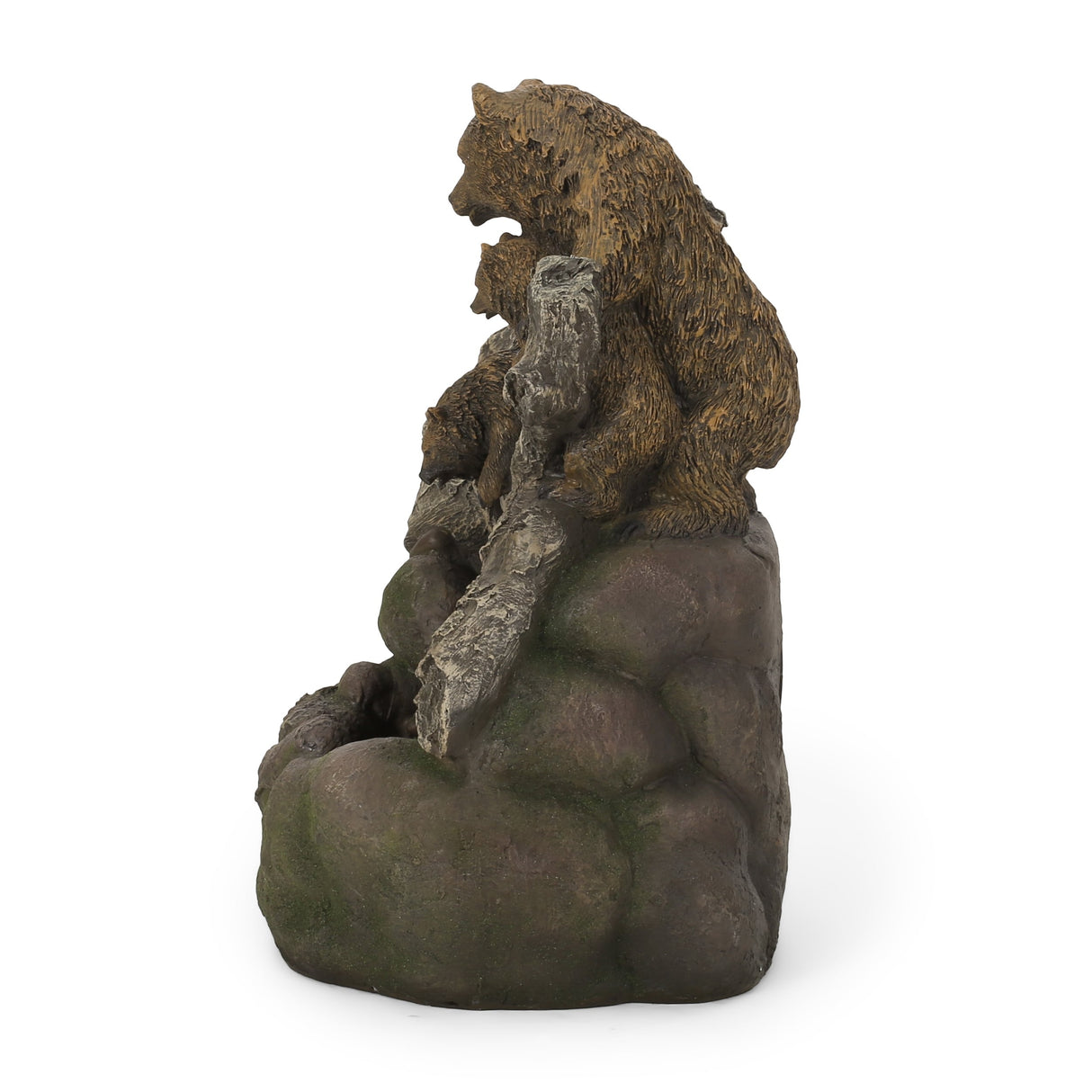 Callan Outdoor Outdoor Bear Family Fountain by Christopher Knight Home