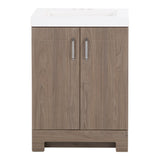 Callen 24" 2-Door Bathroom Vanity With White Sink Top
