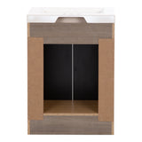 Callen 24" 2-Door Bathroom Vanity With White Sink Top