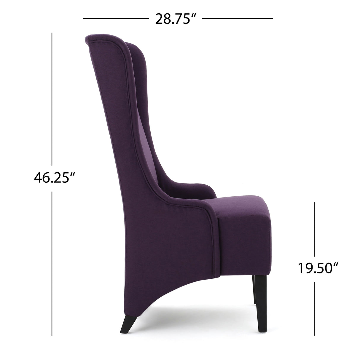 Callie High-back Fabric Dining Chair by Christopher Knight Home - 23.25" L x 28.75" W x 46.25" H