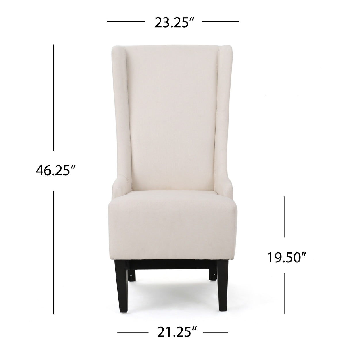 Callie High-back Fabric Dining Chair by Christopher Knight Home - 23.25" L x 28.75" W x 46.25" H