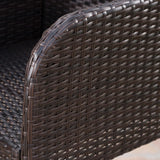 Callum Outdoor 5-piece Wicker 32-inch Round Bar Set by Christopher Knight Home