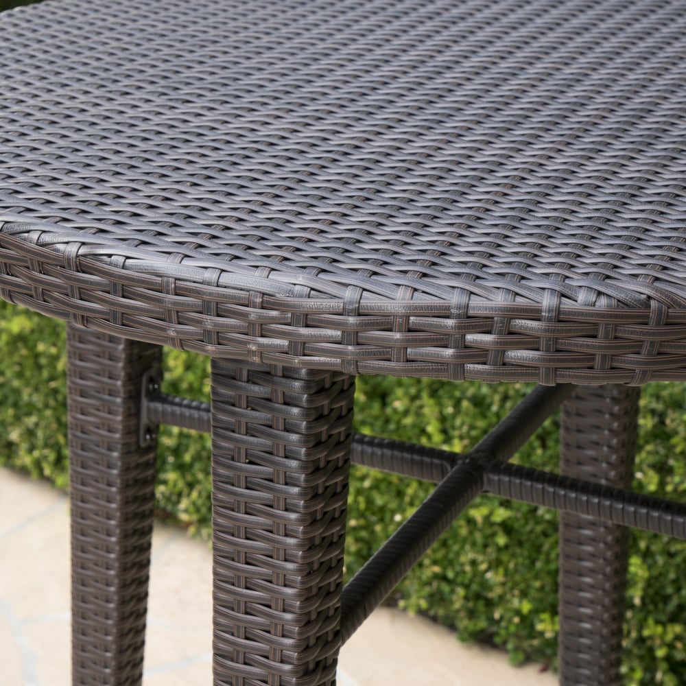 Callum Outdoor 5-piece Wicker 32-inch Round Bar Set by Christopher Knight Home