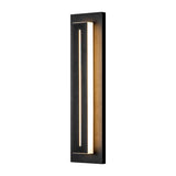 Calvin 1-Light Black LED IP54 Waterproof Aluminum Acrylic Outdoor Wall Light - 17.9 in. H x 4.7 in. W x 2 in. D