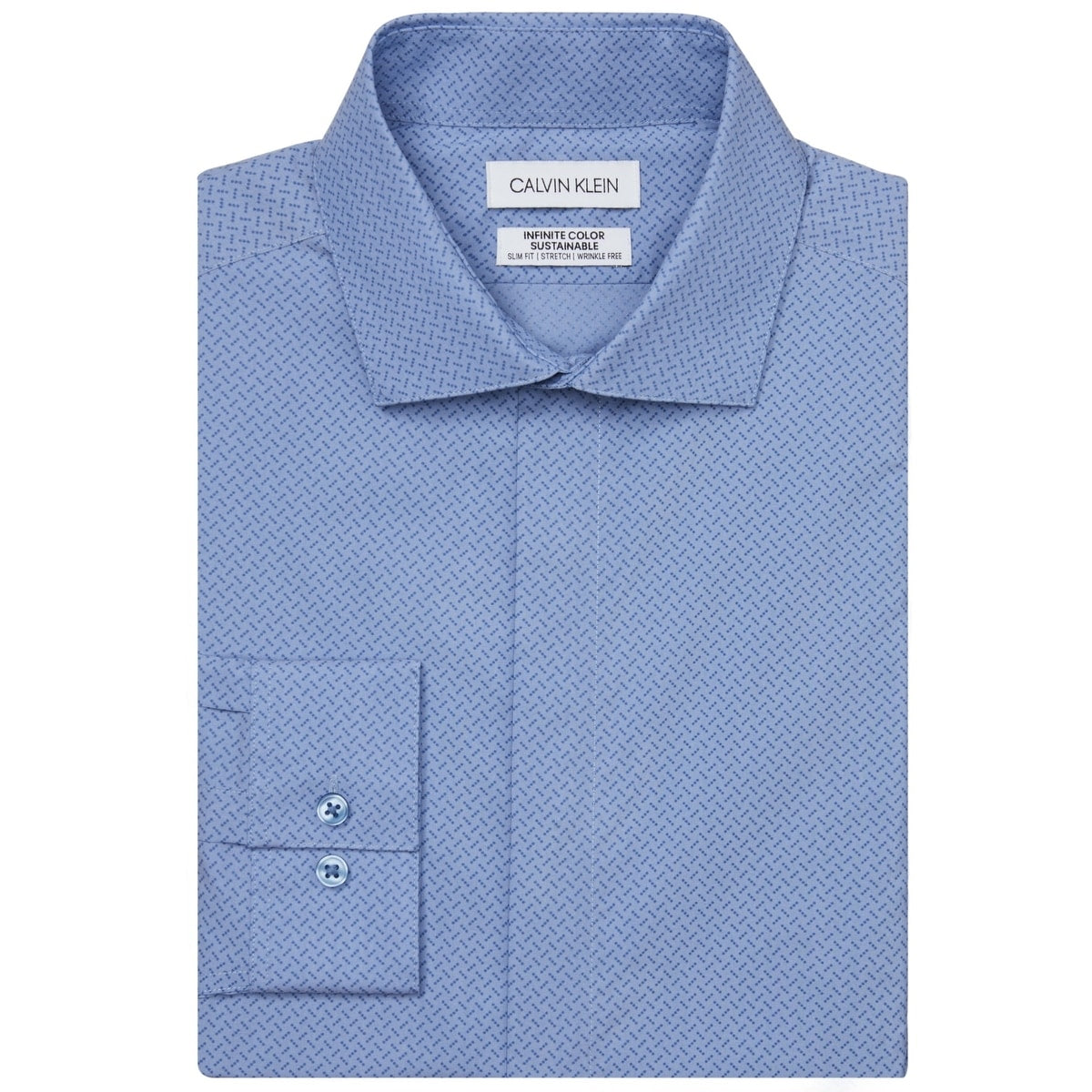 Calvin klein blue dress shirt sales