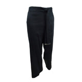 Calvin Klein Women's Chino Stretch Linen Pants (M, Black)