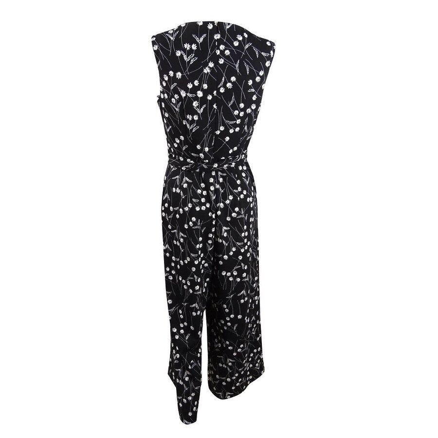 Calvin Klein Women's Cropped Floral-Print Jumpsuit