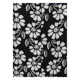Calvin Klein Women's Daisy-Print Belted A-Line Dress (4, Black/Cream)