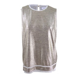 Calvin Klein Women's Plus Size Sleeveless Metallic Blouse