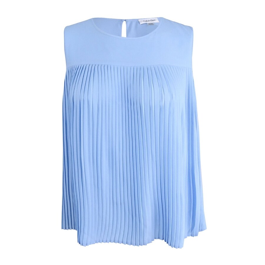 Calvin Klein Women's Sleeveless Pleated Top