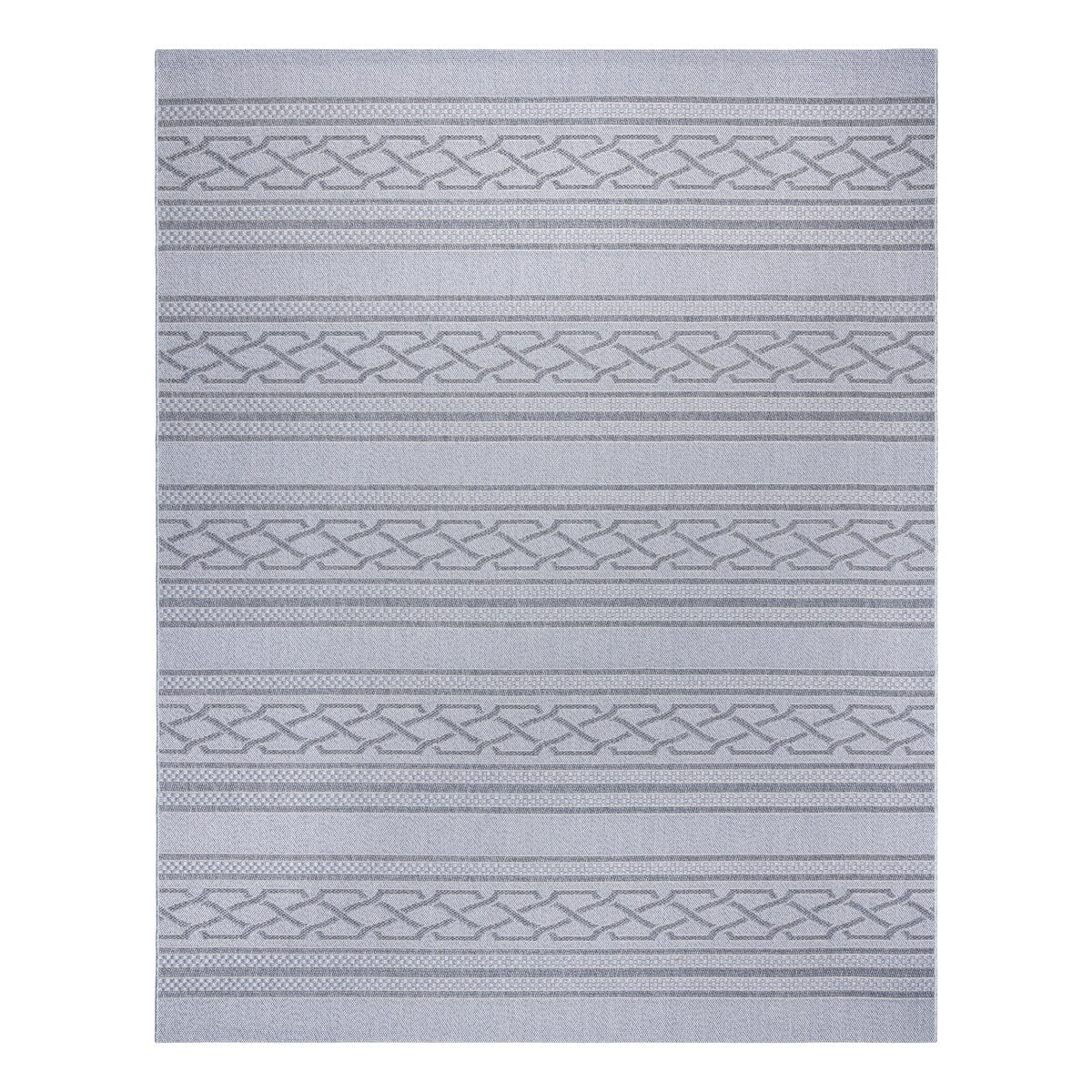 Gertmenian Calypso Biella Modern Bohemian Gray Flatweave Indoor/ Outdoor Area Rug