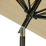 Island Umbrella Calypso II 11-ft Octagon Market Umbrella with Solar LED Strip Lights