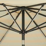 Island Umbrella Calypso II 11-ft Octagon Market Umbrella with Solar LED Strip Lights