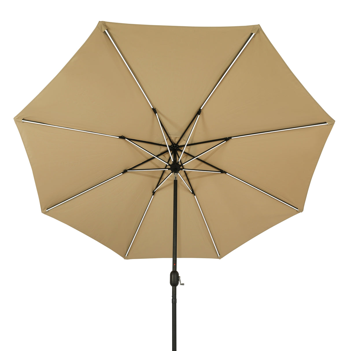 Island Umbrella Calypso II 11-ft Octagon Market Umbrella with Solar LED Strip Lights