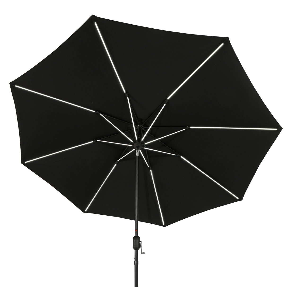 Island Umbrella Calypso II 11-ft Octagon Market Umbrella with Solar LED Strip Lights