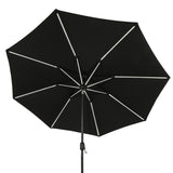 Island Umbrella Calypso II 11-ft Octagon Market Umbrella with Solar LED Strip Lights