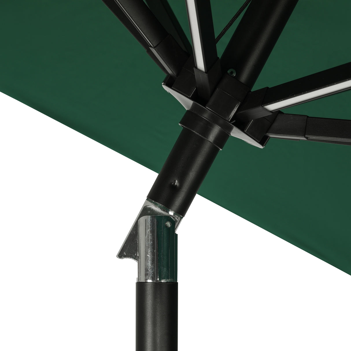 Island Umbrella Calypso II 11-ft Octagon Market Umbrella with Solar LED Strip Lights