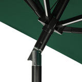 Island Umbrella Calypso II 11-ft Octagon Market Umbrella with Solar LED Strip Lights
