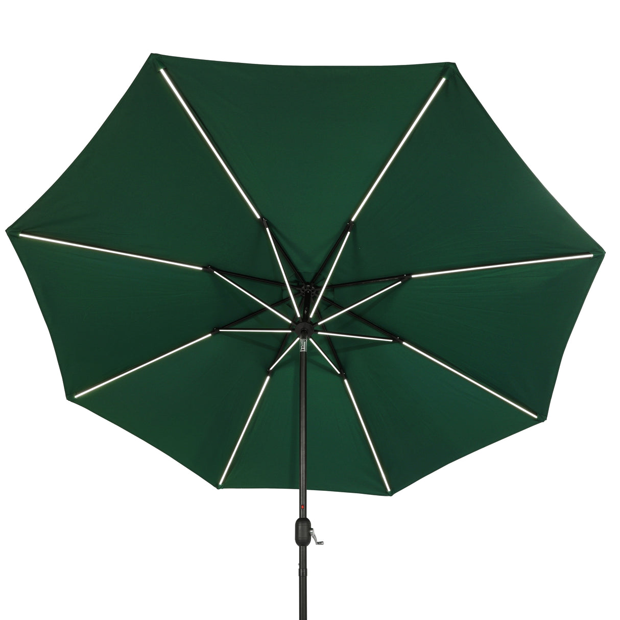 Island Umbrella Calypso II 11-ft Octagon Market Umbrella with Solar LED Strip Lights