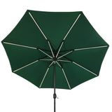 Island Umbrella Calypso II 11-ft Octagon Market Umbrella with Solar LED Strip Lights