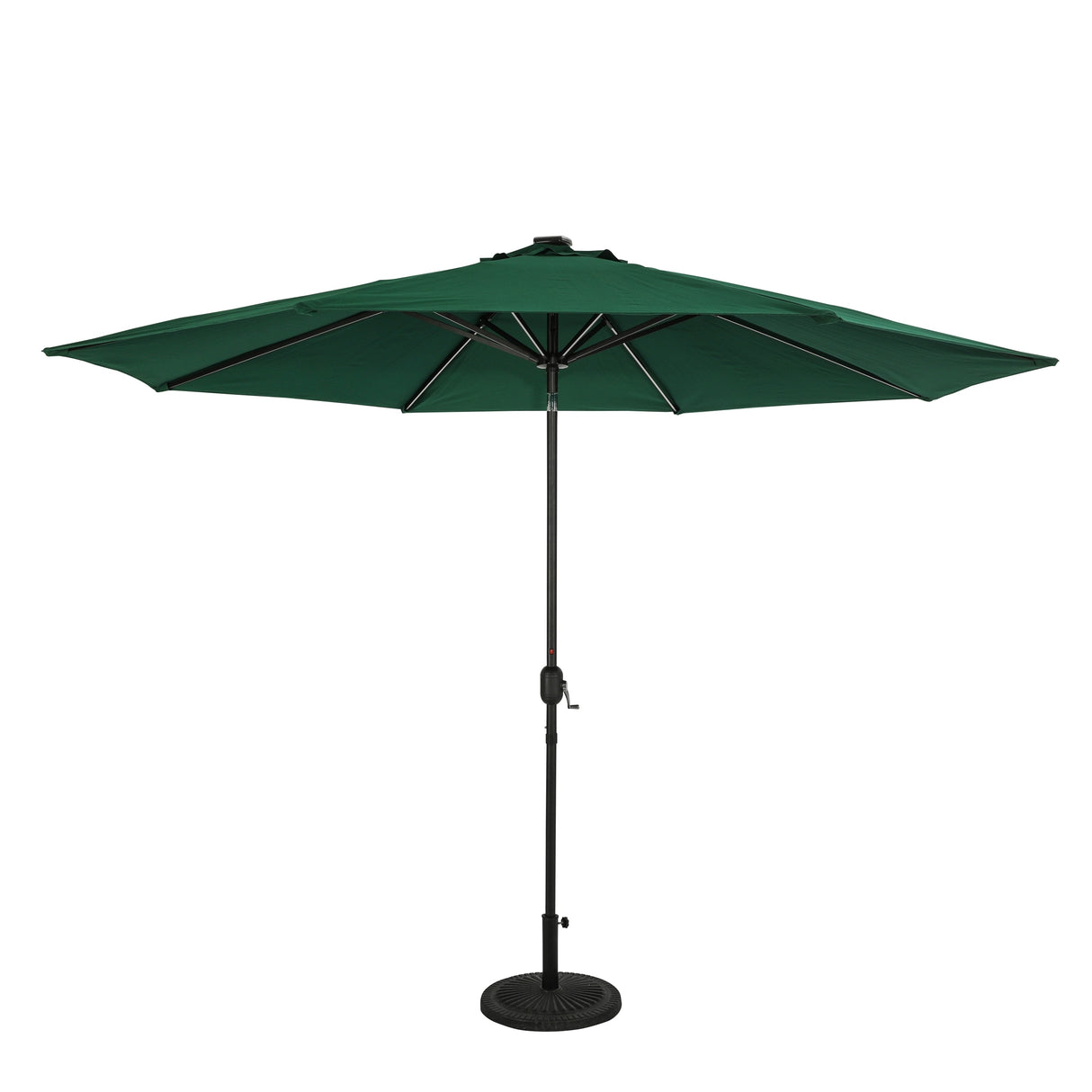 Island Umbrella Calypso II 11-ft Octagon Market Umbrella with Solar LED Strip Lights