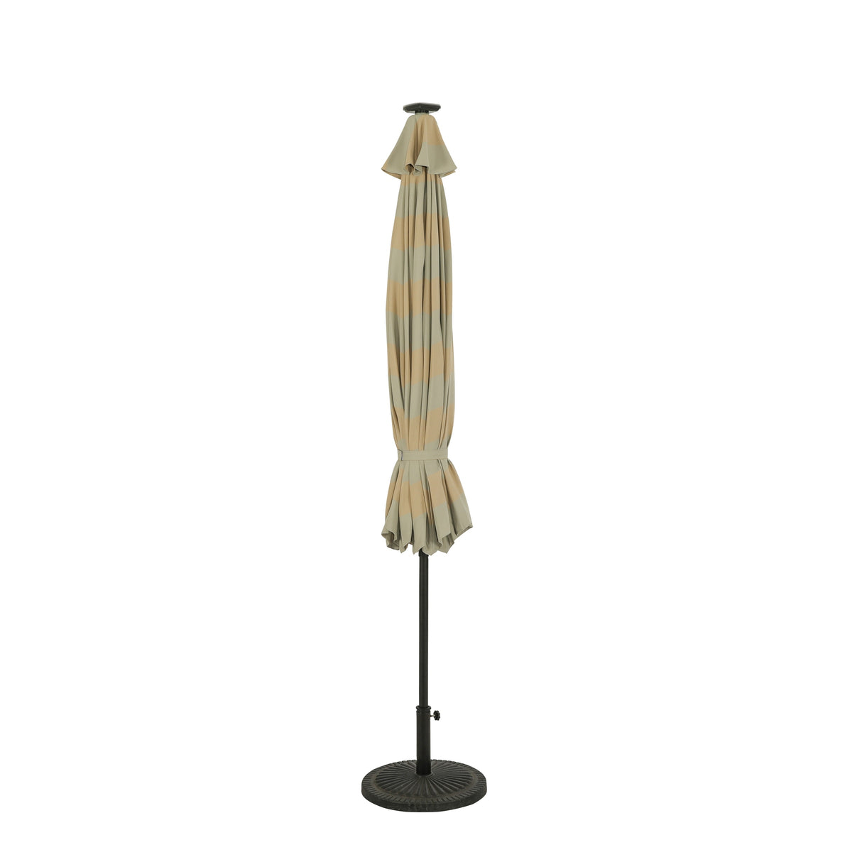Island Umbrella Calypso II 11-ft Octagon Market Umbrella with Solar LED Strip Lights