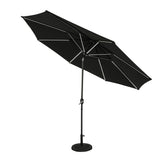 Island Umbrella Calypso II 11-ft Octagon Market Umbrella with Solar LED Strip Lights