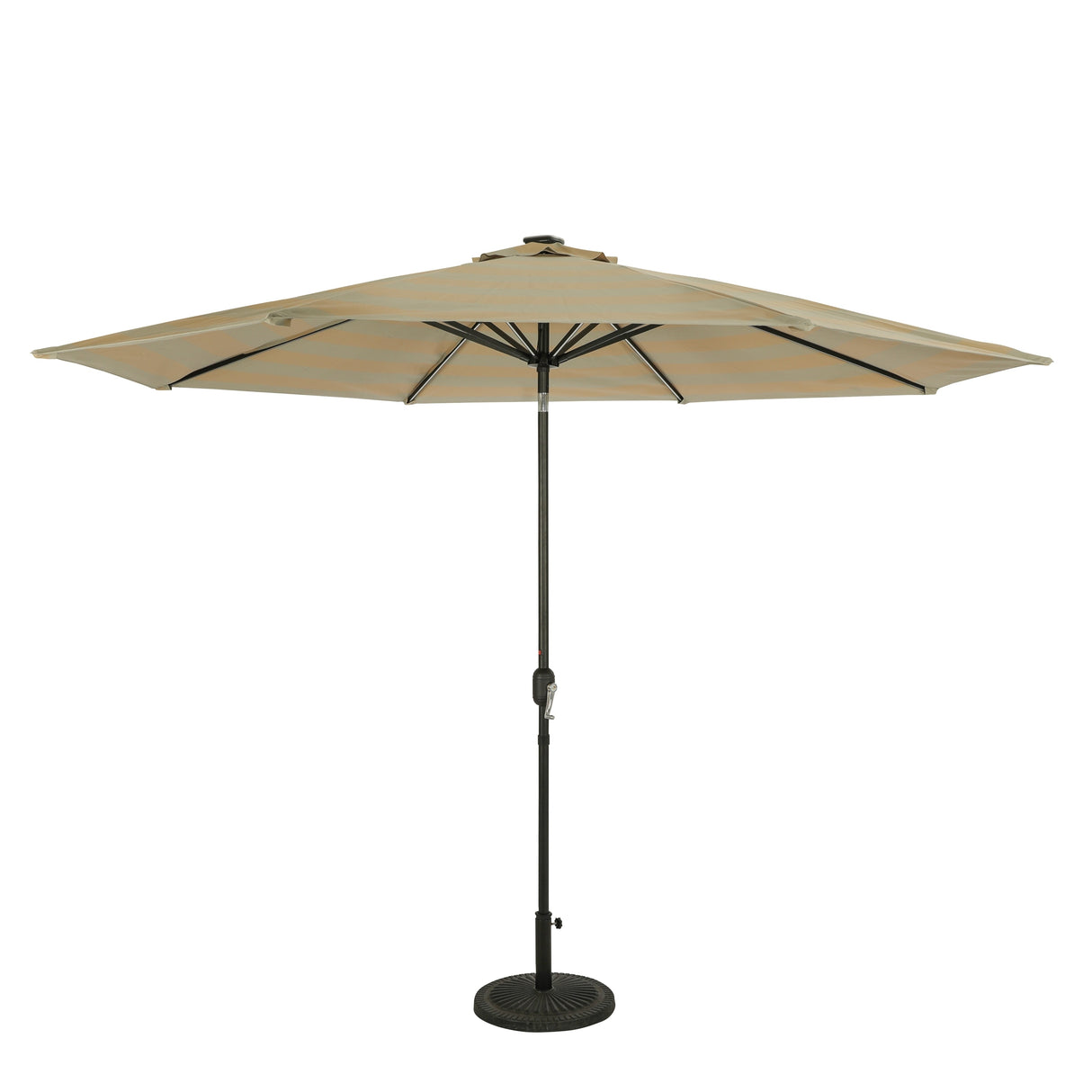 Island Umbrella Calypso II 11-ft Octagon Market Umbrella with Solar LED Strip Lights