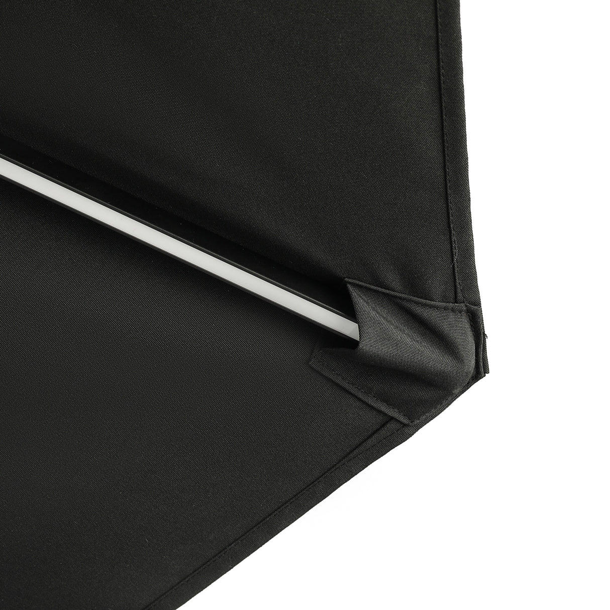 Island Umbrella Calypso II 11-ft Octagon Market Umbrella with Solar LED Strip Lights
