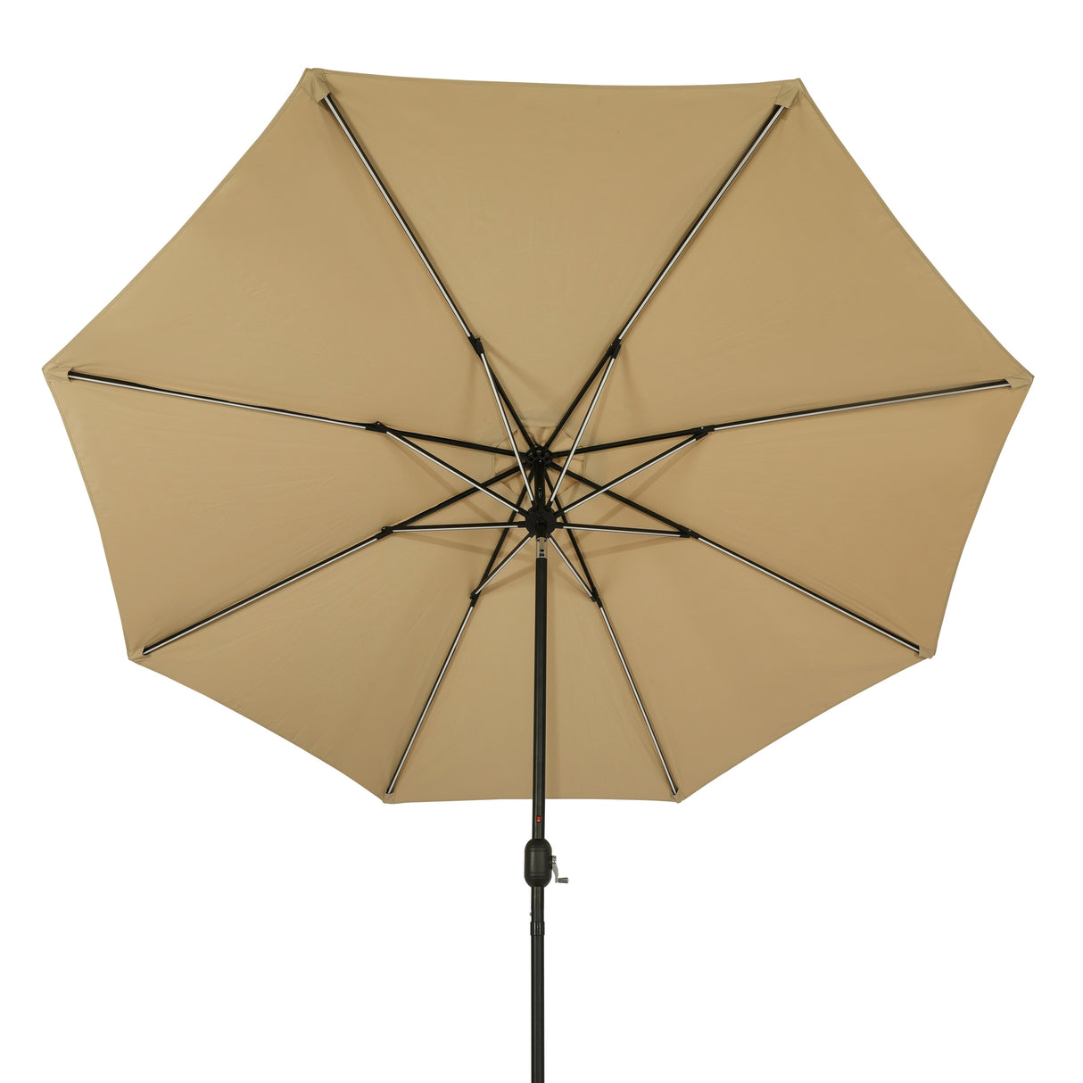 Island Umbrella Calypso II 11-ft Octagon Market Umbrella with Solar LED Strip Lights