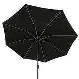 Island Umbrella Calypso II 11-ft Octagon Market Umbrella with Solar LED Strip Lights