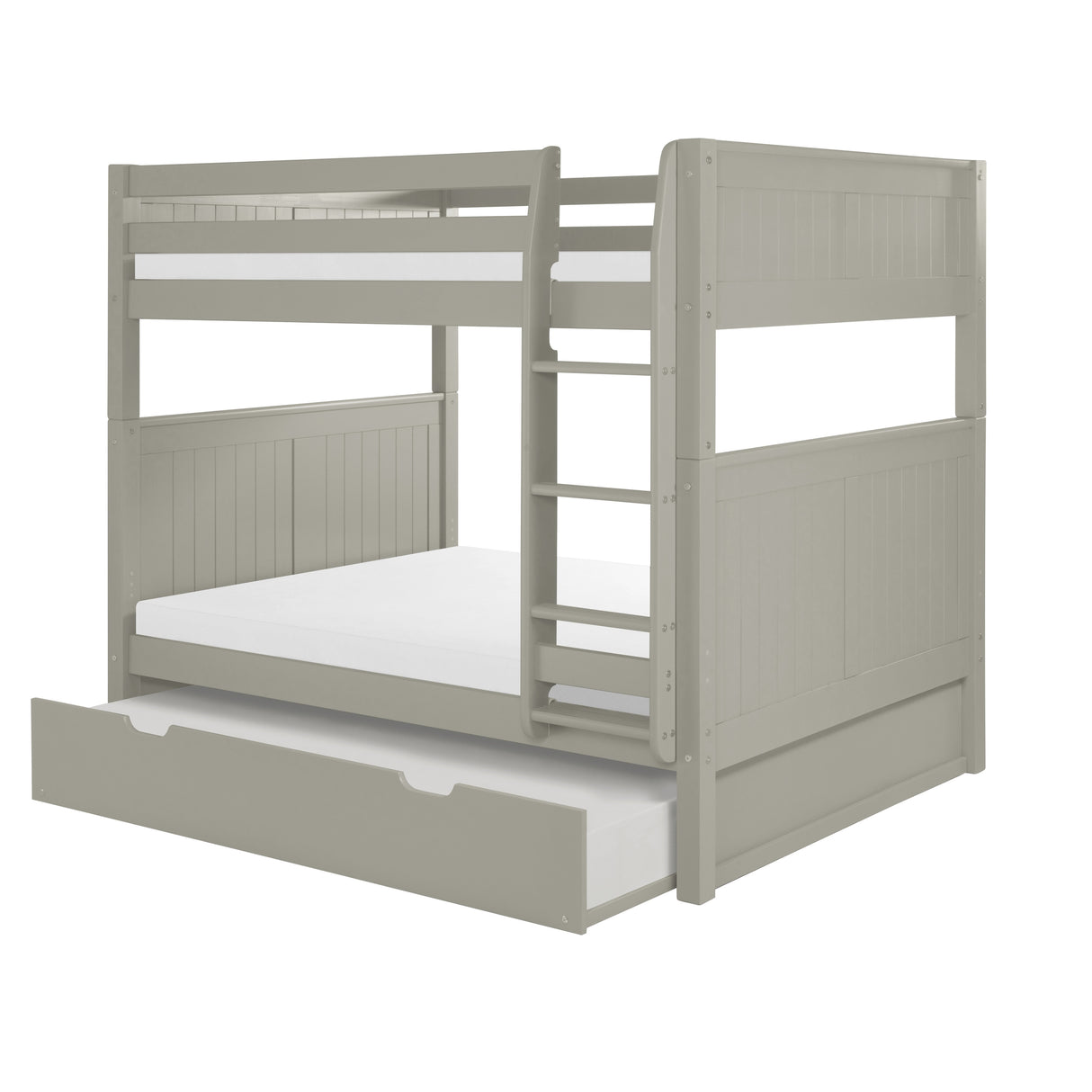 Camaflexi Full over Full Bunk Bed with Twin Trundle - Panel Headboard