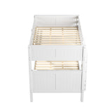 Camaflexi Full over Full Bunk Bed with Twin Trundle - Panel Headboard