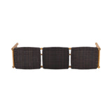 Cambria Wicker Bench by Christopher Knight Home