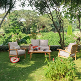 Cambridge Casual Caterina 4-piece Teak Patio Conversation Set