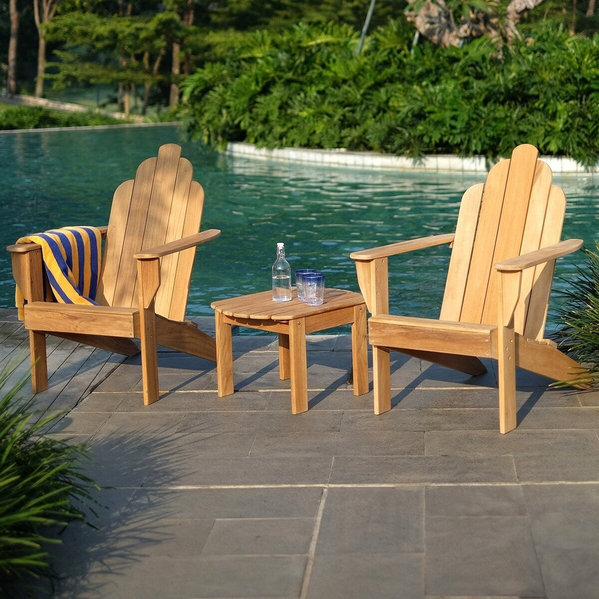 Cambridge Casual Clovis 2-piece Teak Outdoor Adirondack