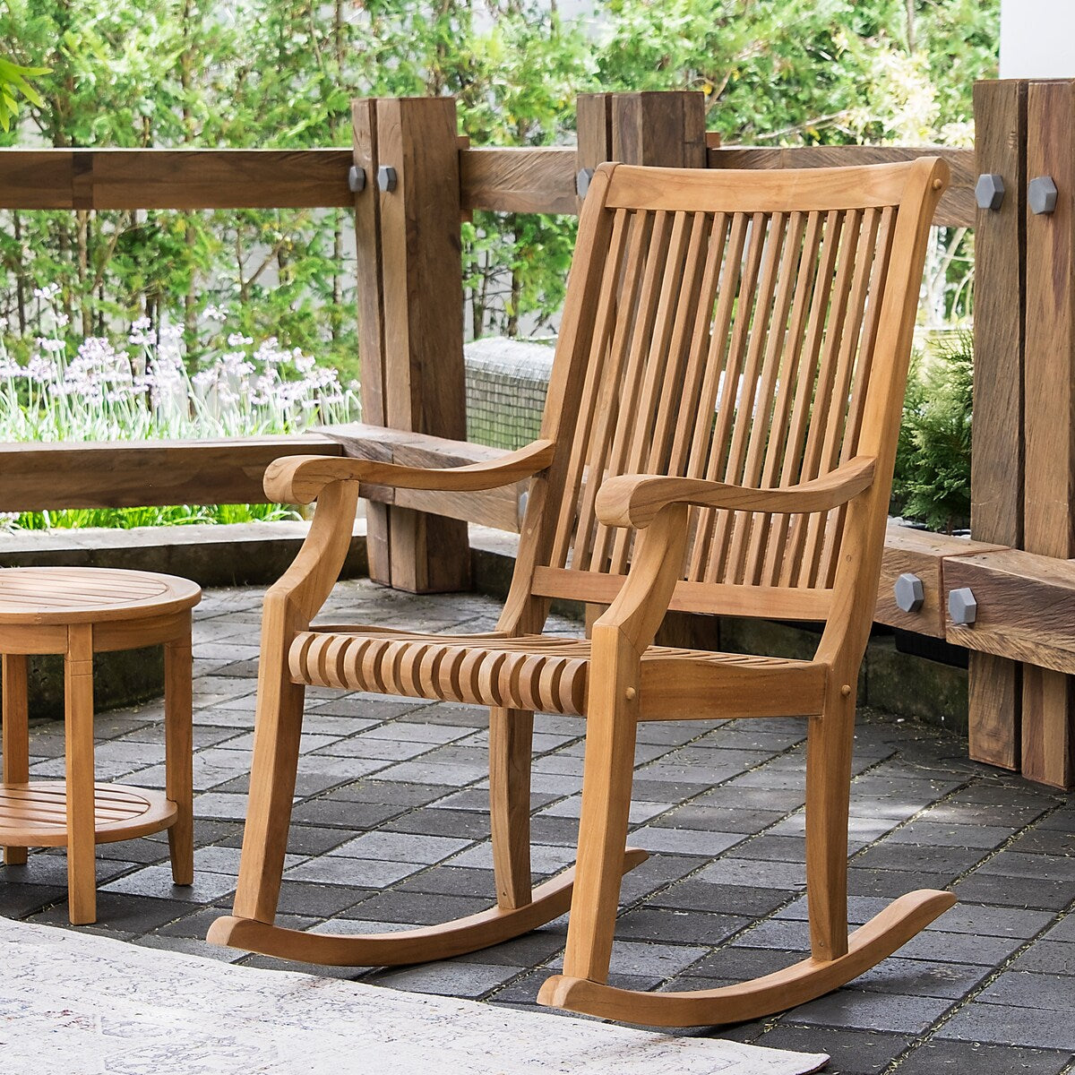 Cambridge Casual Riviera Teak Outdoor Rocking Chair Set of 2