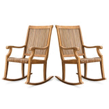 Cambridge Casual Riviera Teak Outdoor Rocking Chair Set of 2