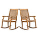 Cambridge Casual Riviera Teak Outdoor Rocking Chair Set of 2