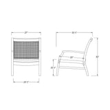 Cambridge Casual Zuma Teak Wicker Outdoor Club Chair
