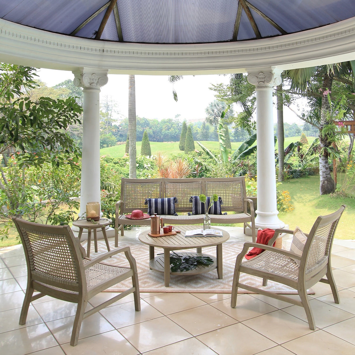 Cambridge Casual Zuma Teak Wicker Outdoor Sofa