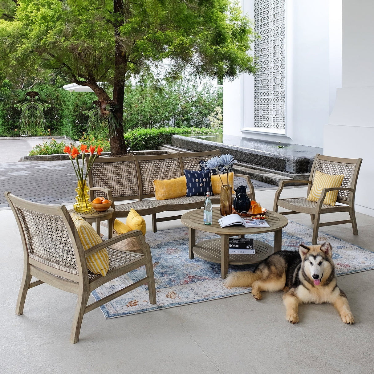 Cambridge Casual Zuma Teak Wicker Outdoor Sofa