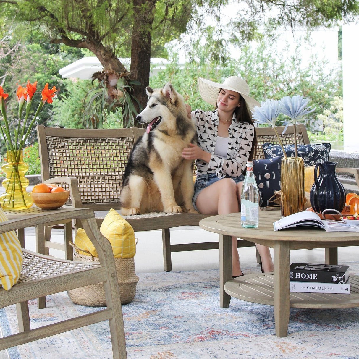 Cambridge Casual Zuma Teak Wicker Outdoor Sofa