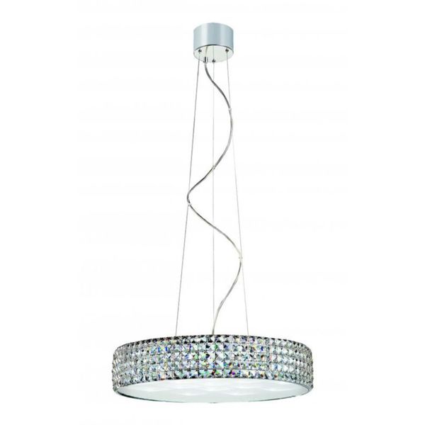 Cambridge Polished Chrome Finish Pendant with Crystal Shade