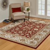 Gertmenian Majestic Cambridge Red Traditional Border Area Rug