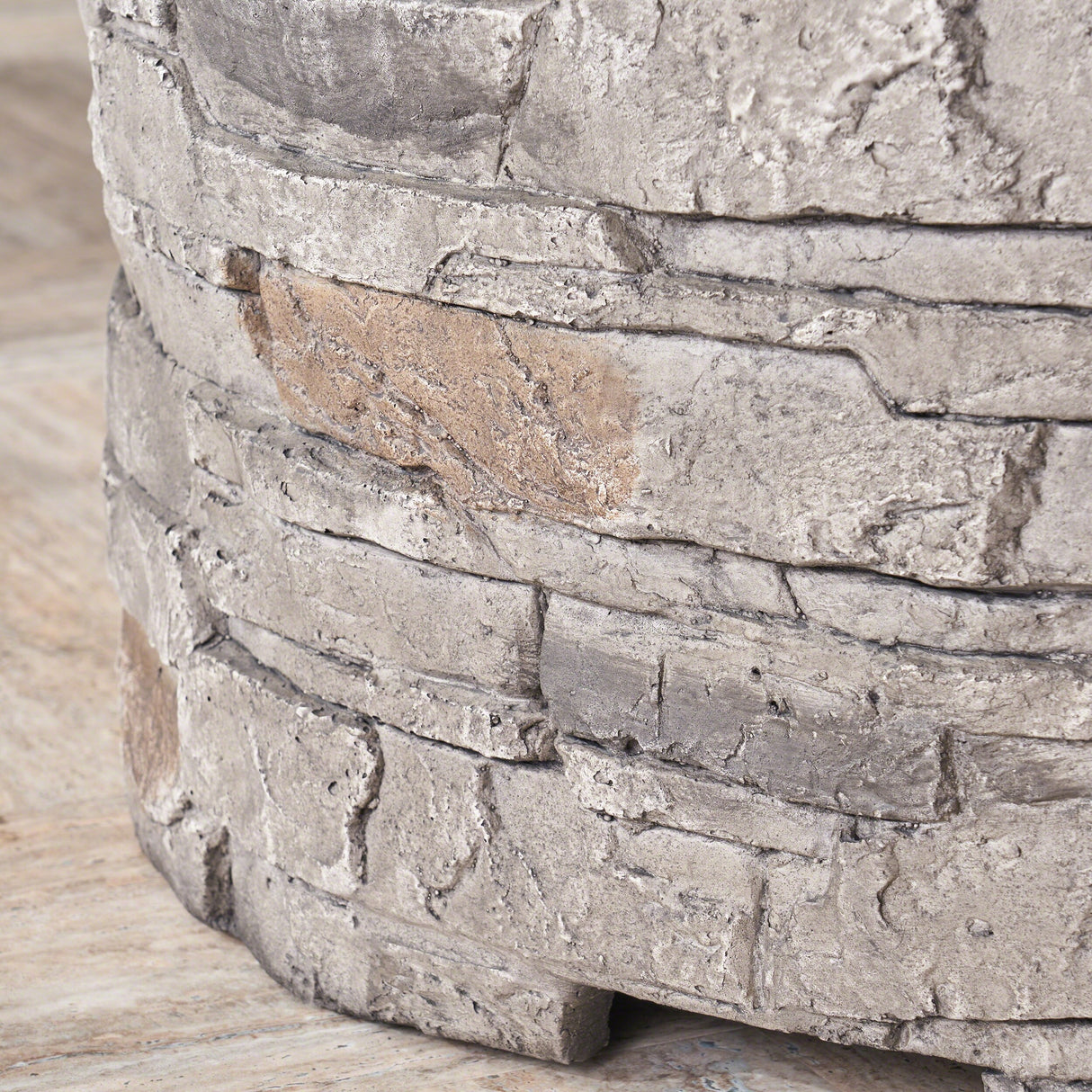 Camila Outdoor 32-Inch Wood Burning Light-Weight Concrete Round Fire Pit by Christopher Knight Home