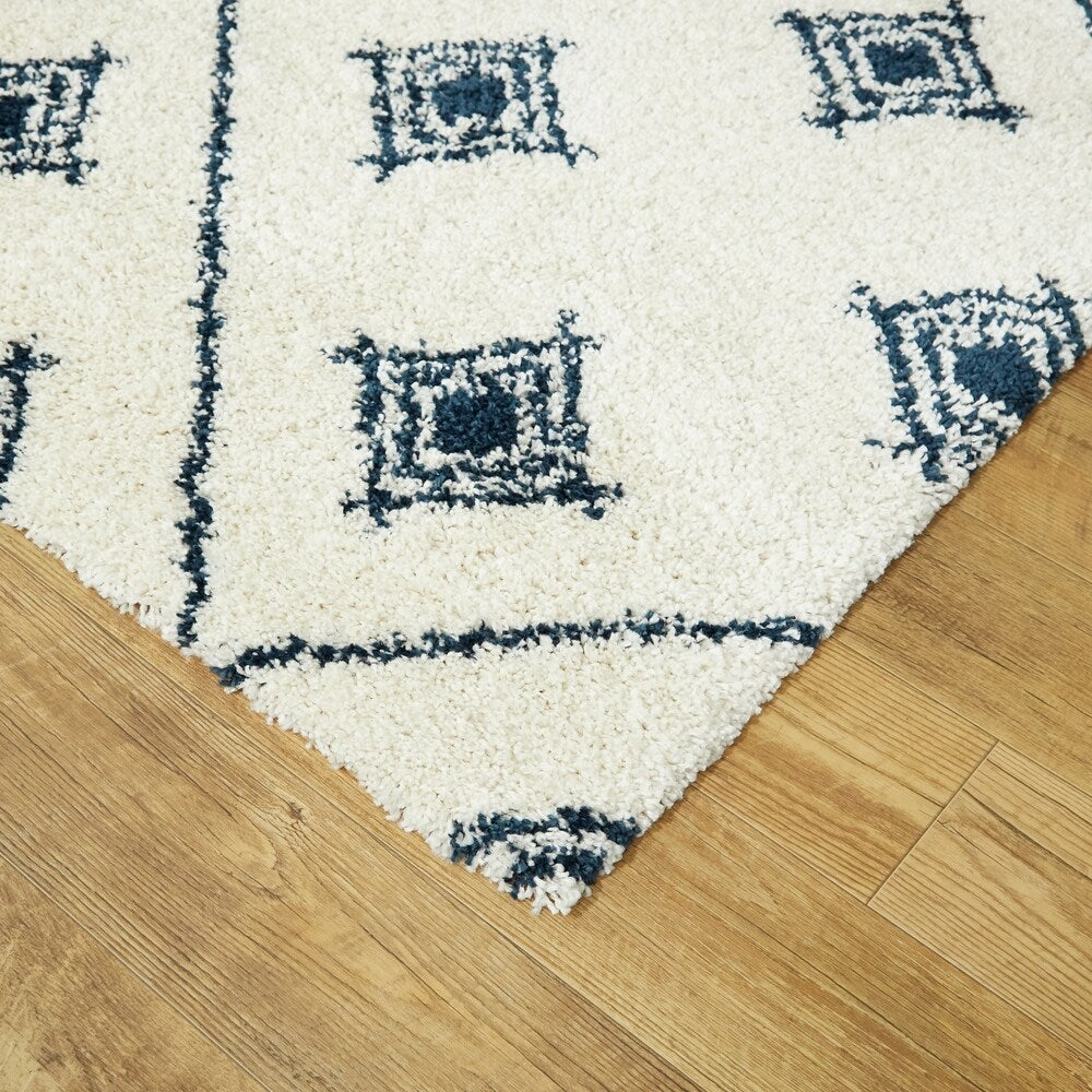 Camila Trellis Shag Area Rug