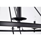 Camilla Candle Style Wagon Wheel 45 Inch Chandelier Matte Black Finish with 15 Light