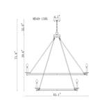 Camilla Candle Style Wagon Wheel 45 Inch Chandelier Matte Black Finish with 15 Light
