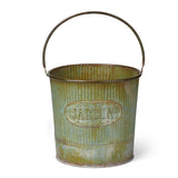 Camilla Galvanized Buckets with Rusted Finish - Set of 3